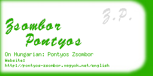 zsombor pontyos business card